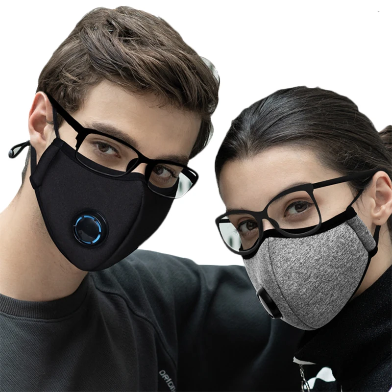 3D хлопок Анти Пыль черная маска N95 PM2.5 фильтр с активированным углем респиратор многоразовые рот крышка Анти туман дымка маски для мужчин и женщин