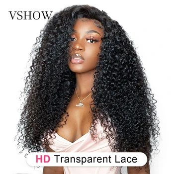 

Kinky Curly Lace Front Human Hair Wigs For Black Women 13*4 250% Glueless Lace Front Human Hair Wigs Kinky Curly Full Lace Wig