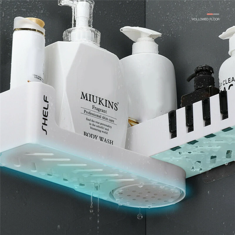 

New Kitchen Bathroom Corner Shower Shelf Shampoo Shower Shelf Holder Storage Rack Organizer Wall Mounted Storage Racks Holders