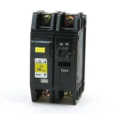3000A защита от перегрузки 1P+ N литой блок выключатель DZ12LE-63 32A
