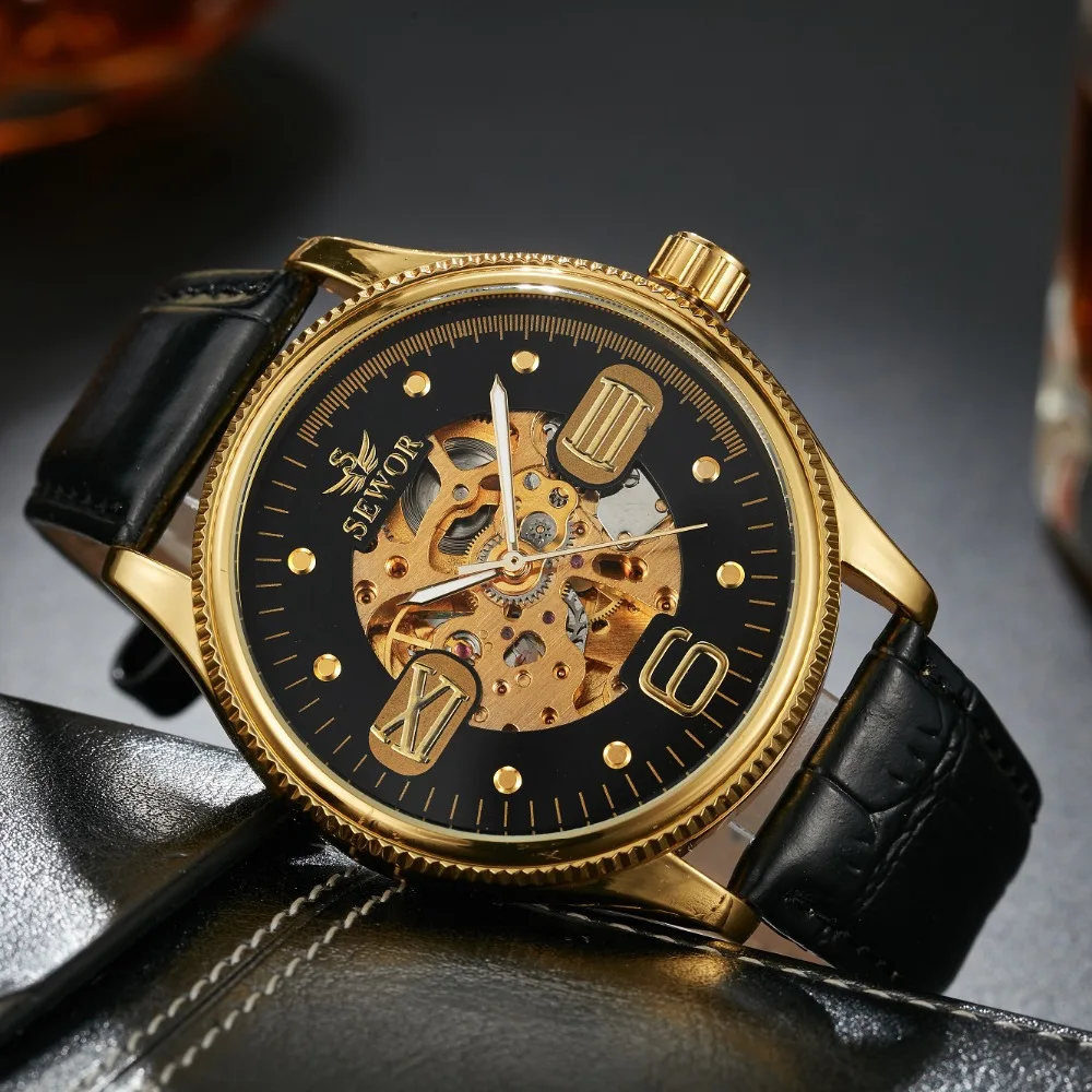 

SEWOR Men Watches Men Automatic Mechanical Wristwatches Fashion Men Skeleton Watches Montre Homme relogio masculino reloj hombre