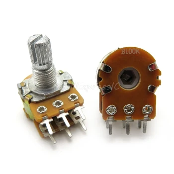 

10pcs/lot B1K B2K B5K B10K B20K B50K B100K B500K B1M 6Pin Shaft WH148 Potentiometer 1K 2K 5K 10K 20K 50K 100K 500K 1M