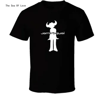 

2020 The Sea Of Love Jamiroquai Silhouette Jazz Logo Shirt Black White Tshirt Men'S Free Shipping Cotton Short Sleeve Tee Shirt