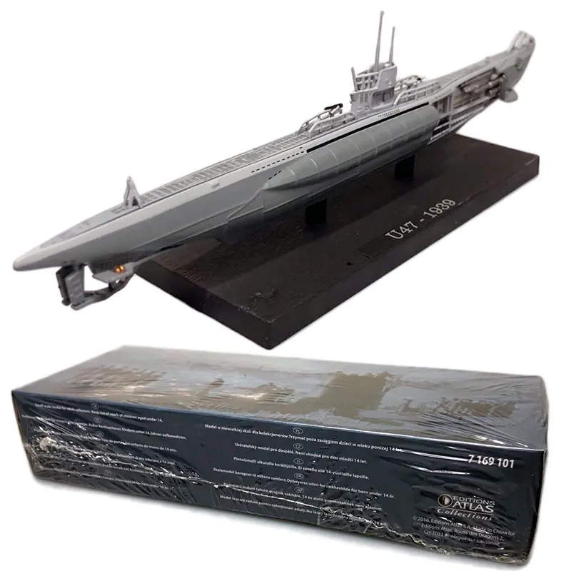 ATLAS 1/350 масштаб Второй мировой войны немецкая подводная лодка U-47 Тип VIIB u-лодка литой металлический военный корабль модель игрушки для подарка, коллекции, детей - Цвет: U47-1939