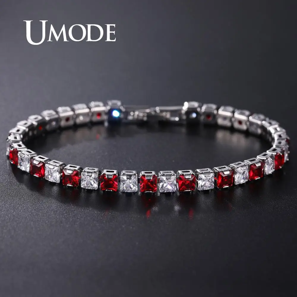 

UMODE Men Bracelet Tennis Bracelet Femme Gifts Mothers Cubic Zirconia Bracelet & Bangle for Women Wedding Party Jewelry UB0178C