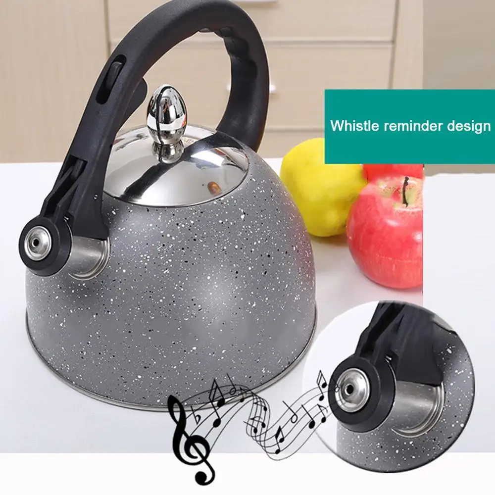 

Quality Kettle,Stainless Steel Whistling Tea Kettle,Food Grade Tea Pot with Anti-Rust and Aunty Hot Handle,Stovetop Suitable