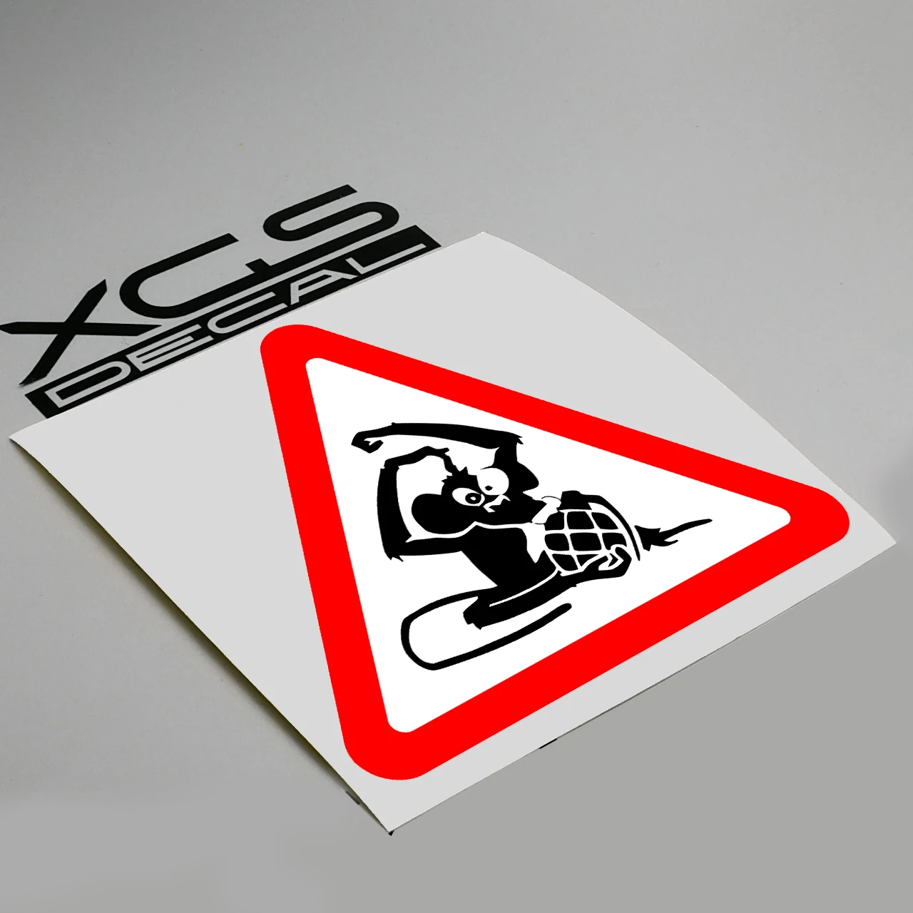 Наклейка XGS с Предупреждение сунком обезьяны предупреждающая фотография
