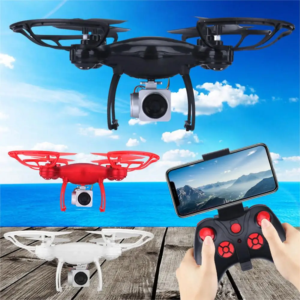 1080P HD Camera Drone FPV WIFI Real-time Transmission RC Quadcopter 3 Modes Speed One-key Return Altitude Hold 4-axis Dron Gift