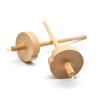 

Wood Drop Spindle Top Hand Whorl Spin Tool Craft Sewing Accessories for Beginner K1MF