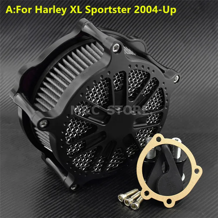 Мотоцикл воздушный фильтр для Harley Sportster 883 1200 XL 2004-Up Dyna FXDLS 17 Touring Road King Glide Street Glide 08-16 Softail - Цвет: Grey A