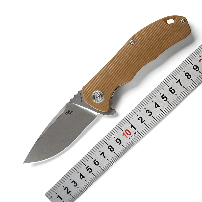 brown CH Flipper, дизайн, 3504, складной нож, D2, лезвие, шариковые подшипники, G10, ручка, ножи для охоты, выживания, инструмент для повседневного использования - Цвет: brown