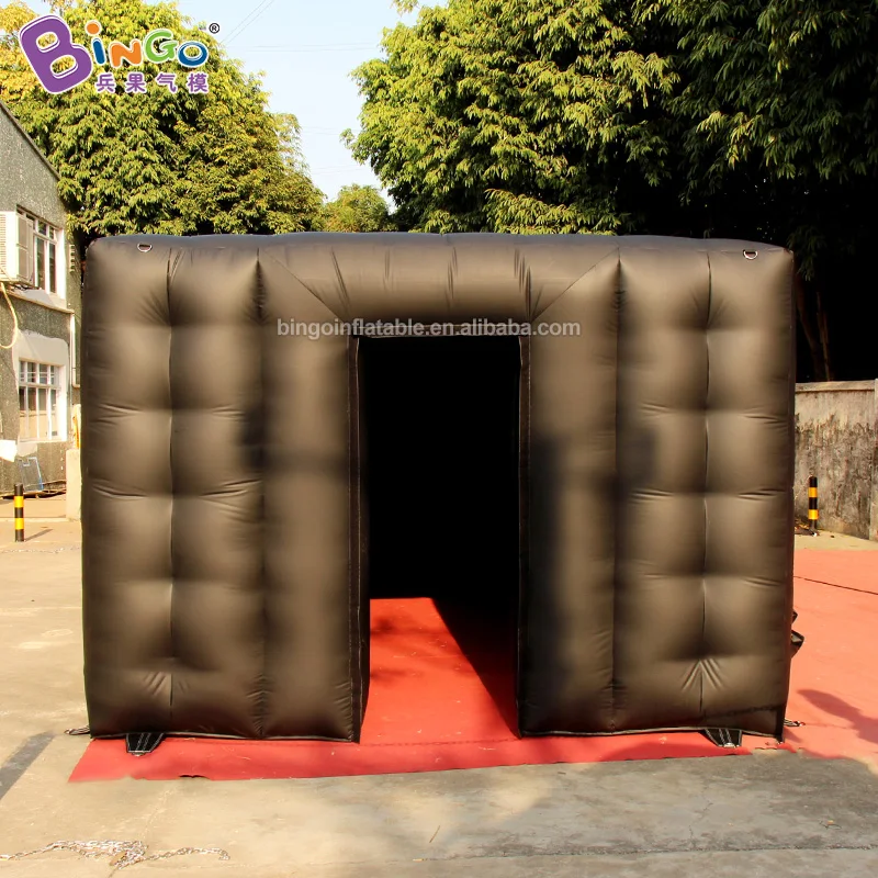  Personalized 7.2mx3.2mx2.4m all black PVC inflatable tent / inflatable outdoor tent toy tent