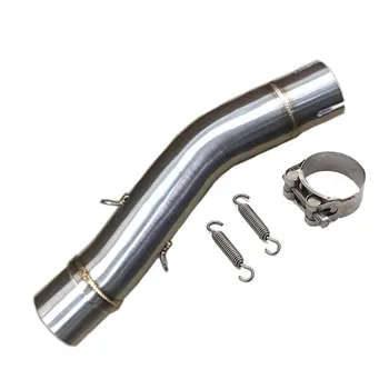 

For Ducati Scrambler 51mm Silencer Stainless Steel Motorcycle Exhaust Middle Link Pipe Round Muffler Moto Escape Tube