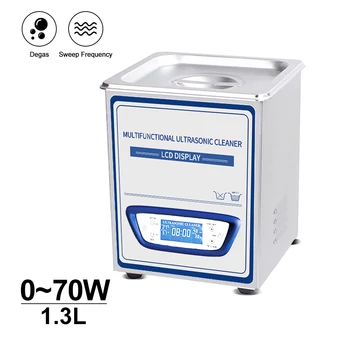 

Portable Ultrasonic Cleaner 1.3L Bath Mute Sweep Frequency Degassing Circuit Board Glasses Rings Chain Optical Part degas Washer