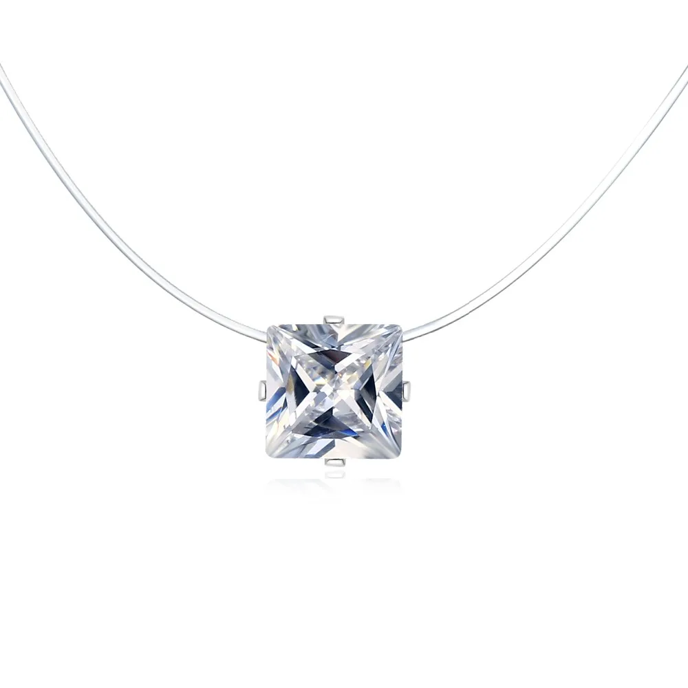 Dayoff-Transparent-Zircon-Square-Cube-Pendant-Necklaces-Women-Jewelry-Fishing-Invisible-Necklace-Collar-Clavicel-Chain-N22