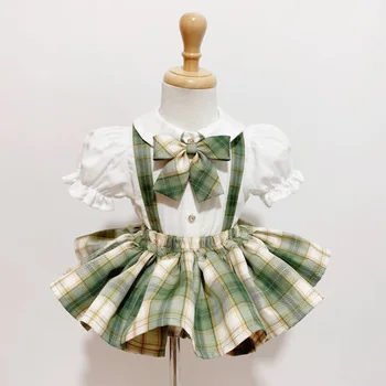 Baby Girl Suspender Skirt Set 1
