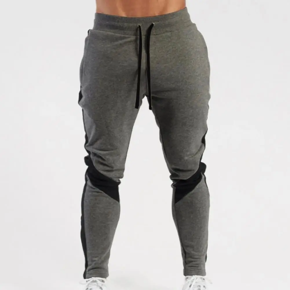 Men's Pencil Pants Bodybuilding Contrast Colors Breathable Trousers Patchwork Leisure Sport Training Jogging Splicing Long Pants men trousers
