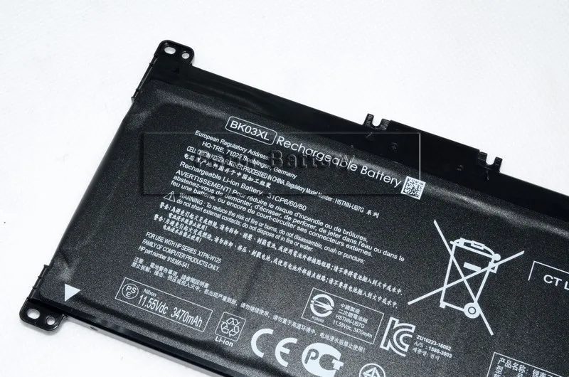 JIGU 11,55 V 41.7WH BK03041XL BK03XL TPN-W125 ноутбук Батарея для hp для Pavilion 14-ba001ns x360 x360 14-ba000