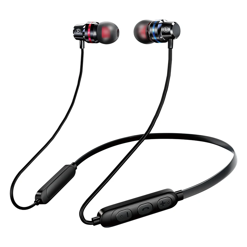 Bluetooth Headphones Neckband Sport Headset Wireless Magnetic Design Noise Reduction Compatible for Huawei Apple DU55