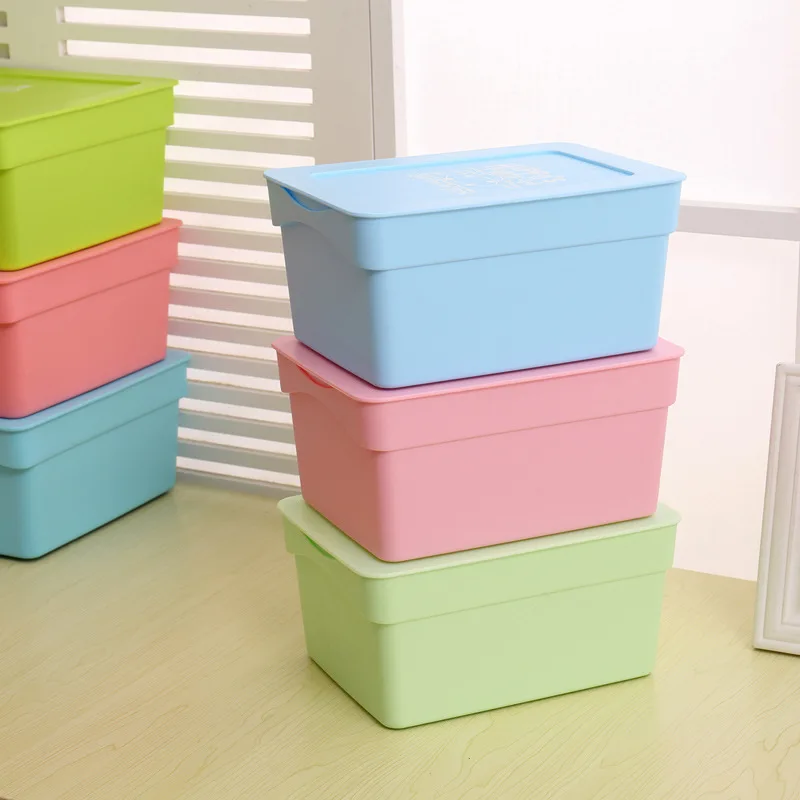 

Home Storage Organizer PP Covered Waterproof Clothing Superimposed Storage Box Small Three Colors Optional Storage Bins Basket
