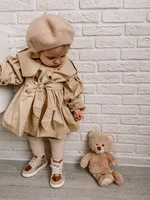 Mode bébé Trench manteau coton automne printemps bébé fille vêtements enfants vestes pour filles manteaux vêtements d'extérieur pour bébés 5