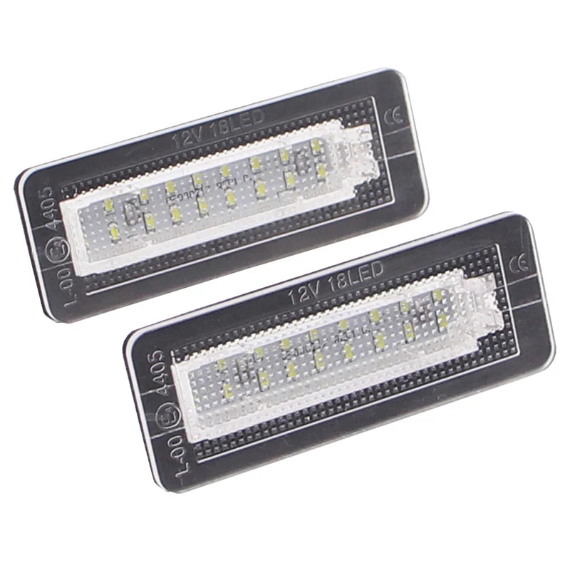 

18SMD 2pcs Car For Smart Fortwo Coupe For Convertible License Plate Lights Fashion Durable Practical High Quality