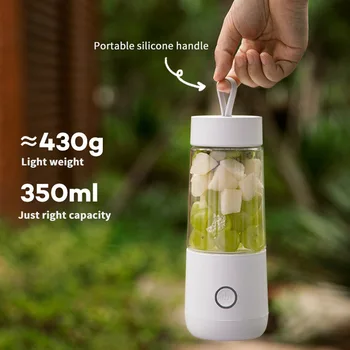 

New 350ml Portable,Juicer Vegetables Fruit Milkshake Smoothie Blender, Electric Kitchen Mixer (USB Rechargeable)