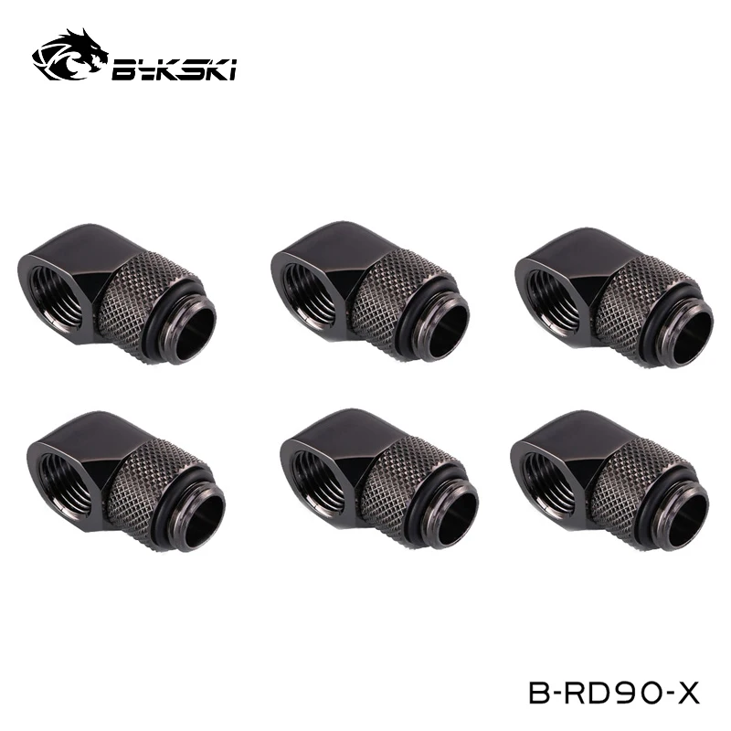 Rotary Computador Rígido Tubo Construir Cotovelo Acessórios Prata Preto Ouro Branco Prata Prata g1 B-rd90-x Pcs Bykski360 - Imagem 6