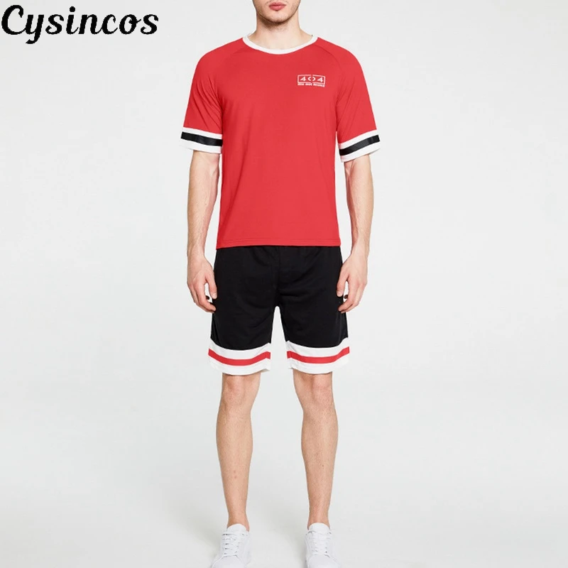 CYSINCOS модный мужской спортивный костюм спортивные шорты Повседневная Свободная