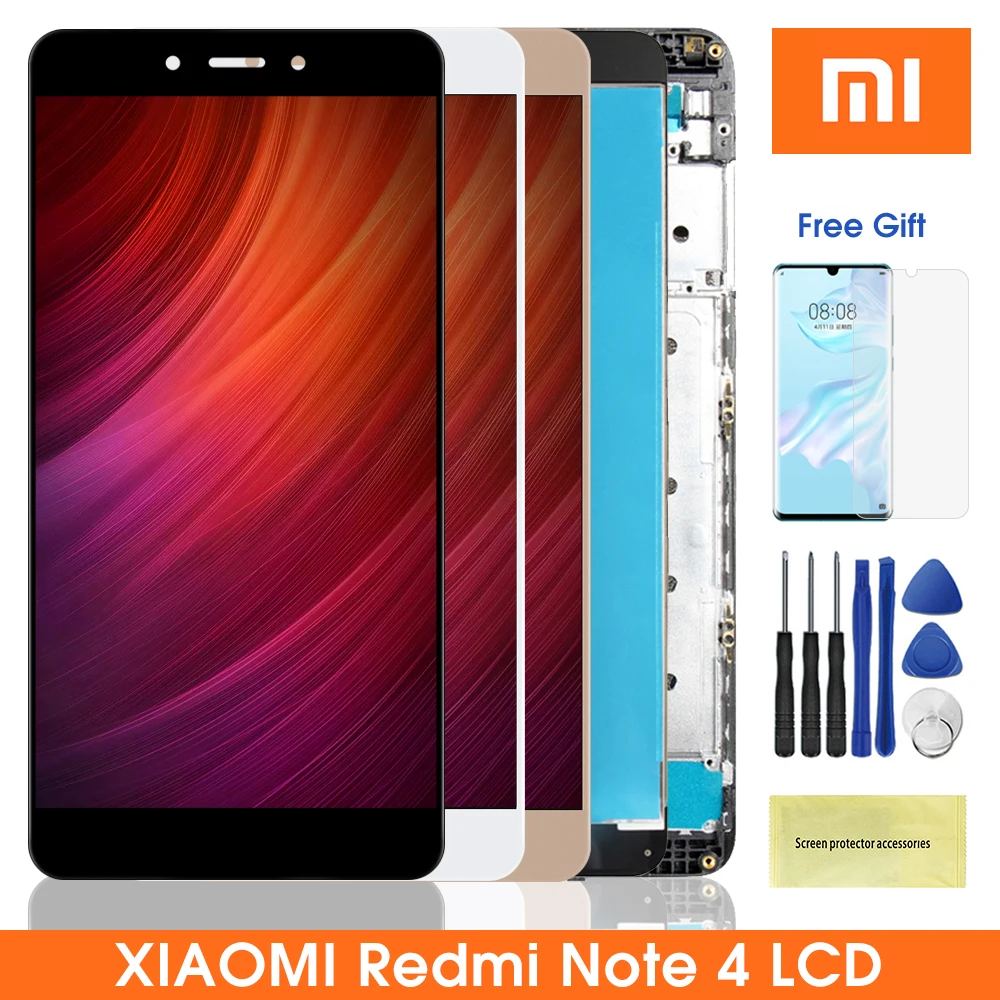 ЖК дисплей 5 дюйма для Xiaomi Redmi Note 4 с сенсорным экраном дигитайзер замены MTK Helio