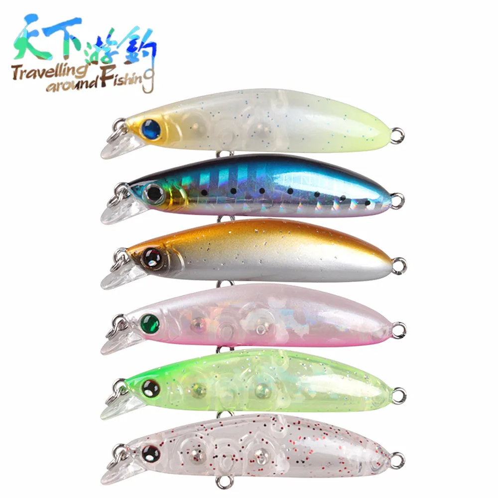 

TAF Floating Minnow 4.5cm 2.6g Fishing Lure with France VMC Hook 3D Eyes Artificial Mini Minnow Hard Bait ABS Plastic Wobblers