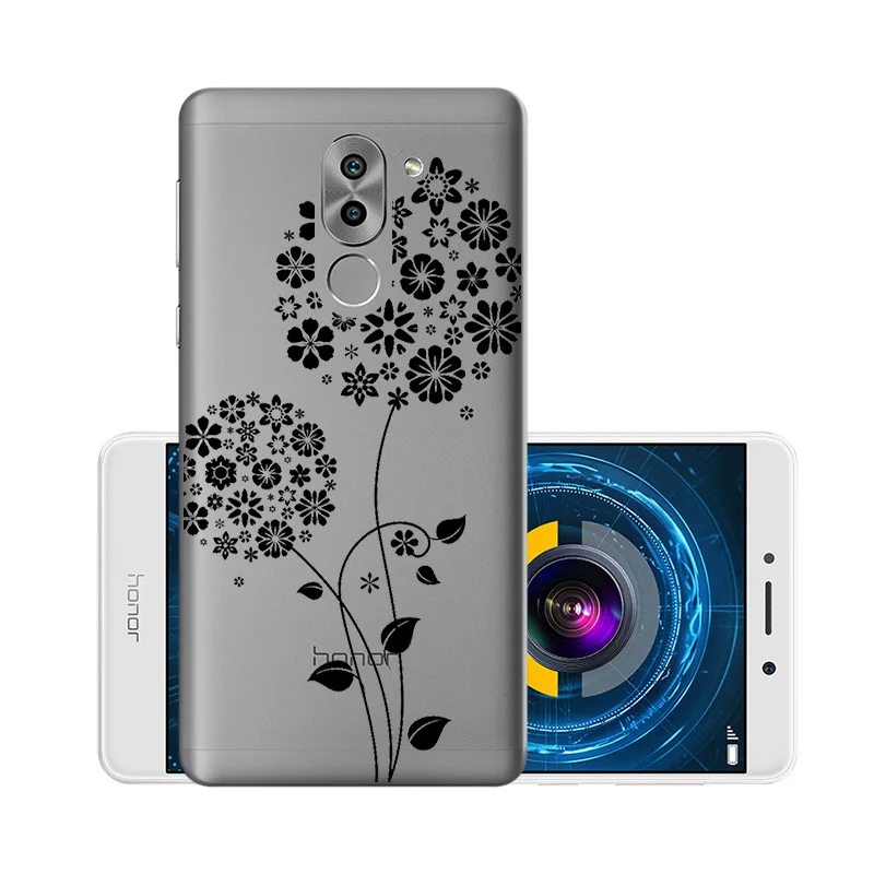W034 Мягкий чехол из ТПУ, чехлы для huawei Honor 6X, силиконовый прозрачный чехол для huawei GR5, BLL-L21 BLN-AL10 Honor6X mate 9 Lite - Цвет: W034