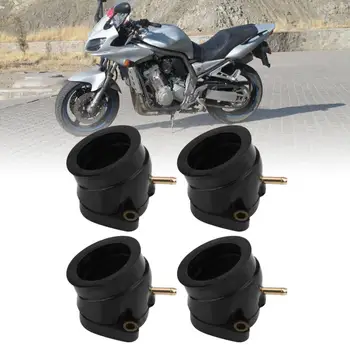 

4Pcs Motorcycle Carburetor Intake Manifold Boot Joint for YAMAHA FZS1000 FZ-1 FAZER good sealing performance Easy to install