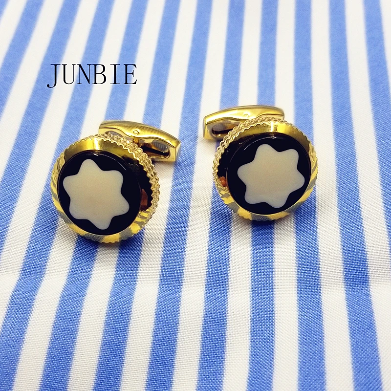 

JUNBIE Luxury shirt cufflinks for men's Brand cuff buttons cuff links gemelos High Quality round wedding Jewelry free shipping
