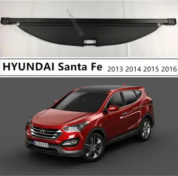

For Rear Trunk Cargo Cover Security Shield For HYUNDAI Santa Fe 2013 2014 2015 2016 High Qualit Auto Accessories Black Beige