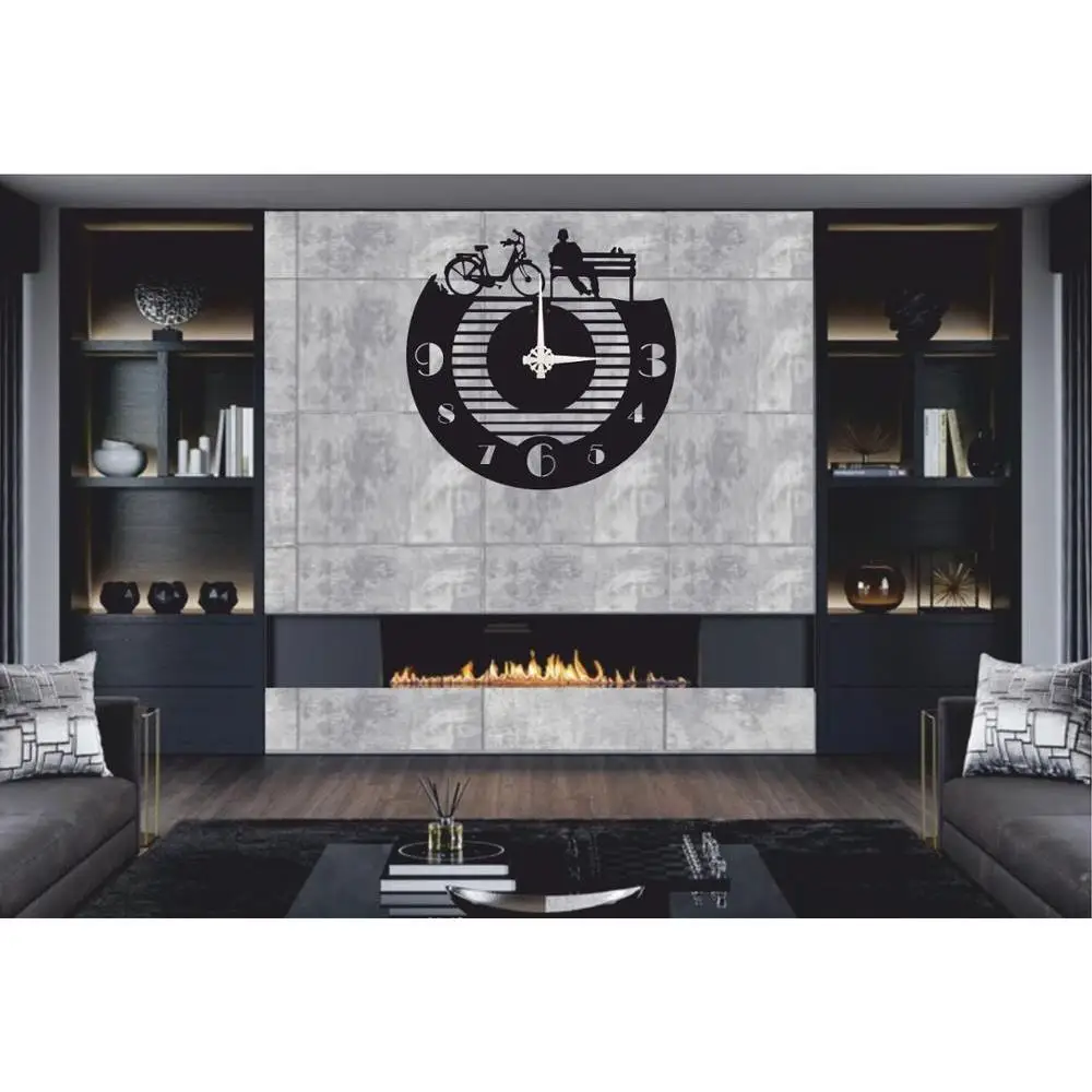 Металлические настенные часы мой велосипед металлическое настенное искусство