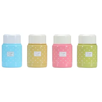 

Vacuum Flask 350ml Thermos Brush Gift Inox Folding Spoon Thermal Lunch Box Children Termos Colorful Soup Jar Portable Bag Food
