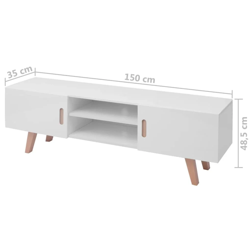 

Modern Table for TV Nordic Coffee Table Tv Stand for Living Room Furniture VidaXL MDF TV Cabinet 150x35x48.5 Cm Glossy White