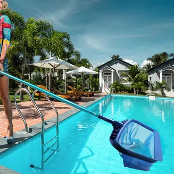 

Swimming Pool Salvage Net Cleaning Net With Aluminum Telescopic Rod Fish Pond Skimmer Leaf Garbage Cleaning Net Multi-scenario