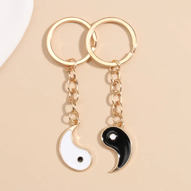 Yin Yang Tai Chi Keychain BFF Best Friends Couple Matching Sets