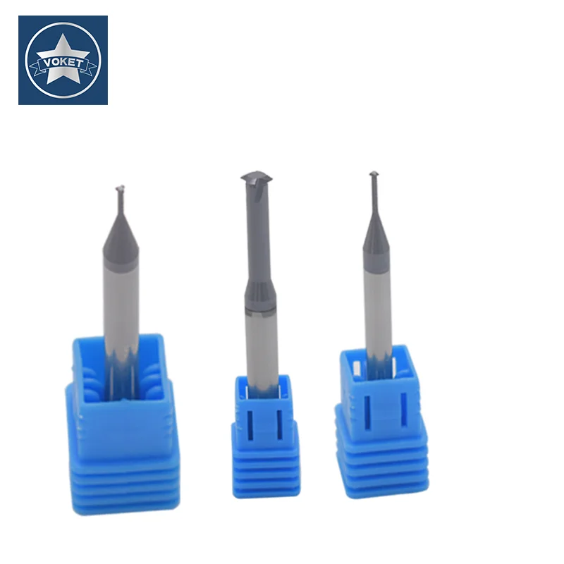 VOKET CNC 60Degree Solid Carbide Thread Milling Cutter Pith 0.5 - 0.8 1 1.25 Single Teeth thread Mill Cutters P 1 - 1.75 2 3 3.5