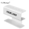 CoMango Acrylic Eyelash Tweezers Display Holder Custom Private Logo Rack 6 Holes Black Acrylic Eye-lash Extension Tools 4