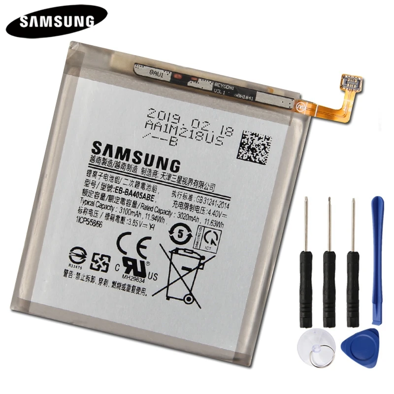 Аккумулятор EB-BA405ABE EB-BA405ABU для samsung GALAXY A40 A405F 3100 мАч Сменный аккумулятор для телефона