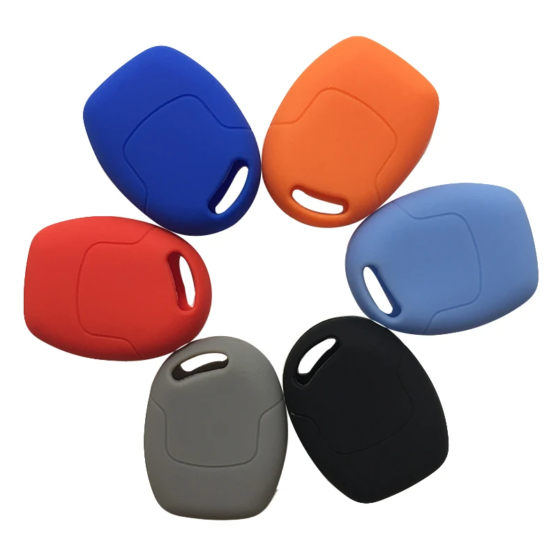 Silica Gel Flip Key Cover Cap FOB Case for FORD Fiesta/Focus/Mondeo Remote Key Rubber Car Key Cover Case for Keychain Alarm