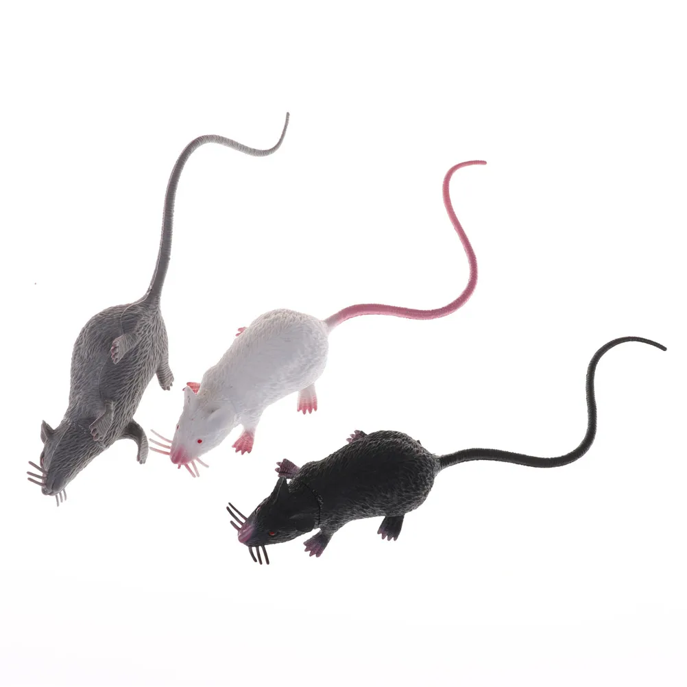 Prank Toys 22cm Small Rat Fake Lifelike Mouse Model Prop Halloween Gift Party Decor