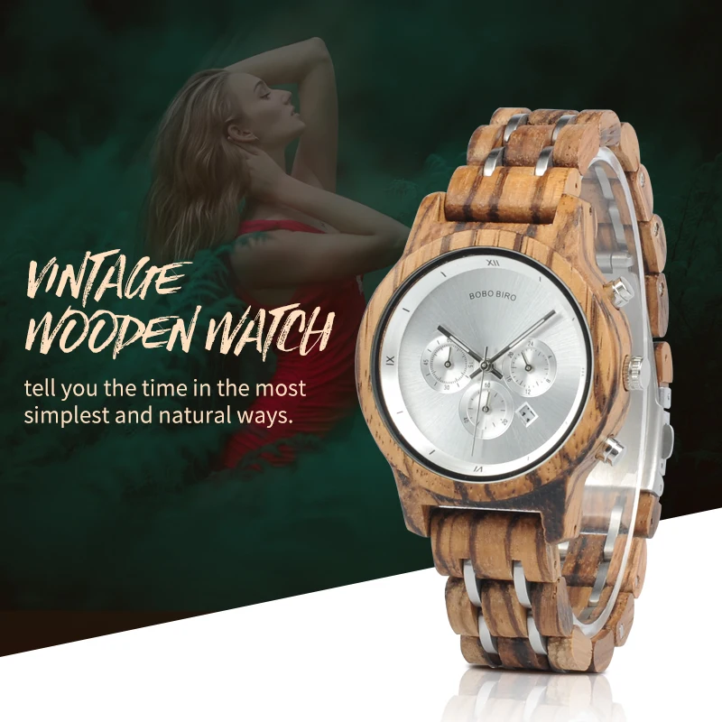 Najtaniej BOBO ptak proste drewno kobiety zegarki reloj mujer Miyota mechanizm kwarcowy panie zegar niestandardowy zegarek prezent z drewnianym pudełku B P18