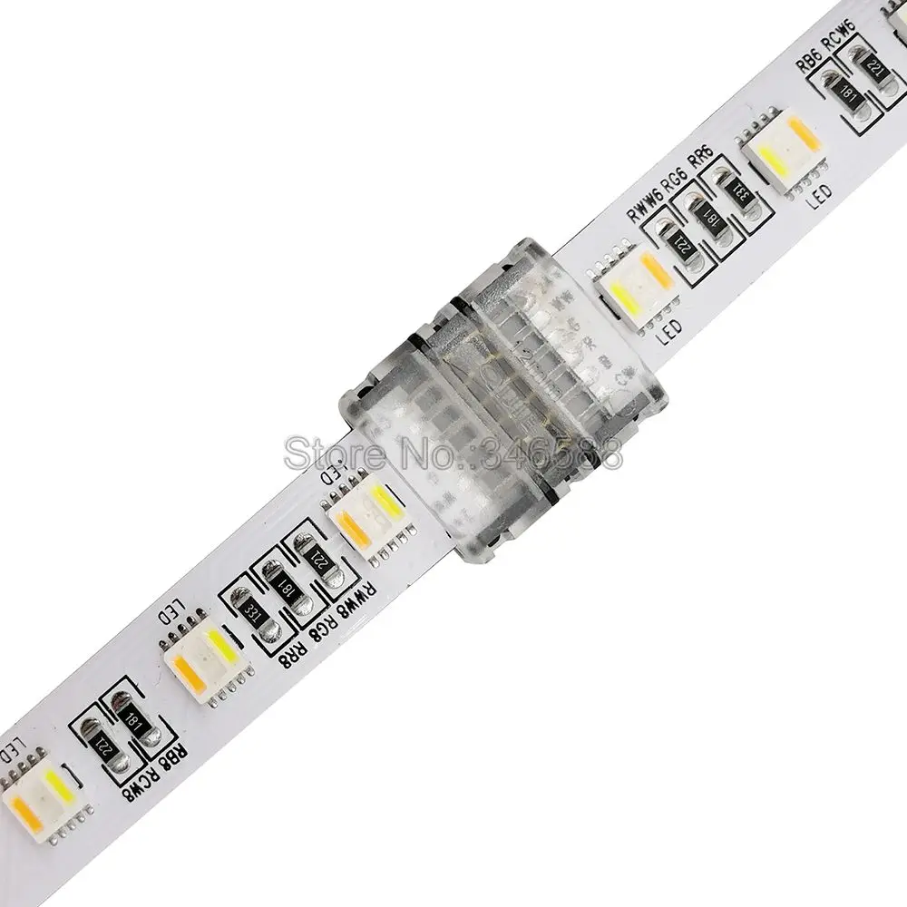 10 шт. 6pin RGB+ CCT светодиодные ленты соединитель полосы к проводу или полосу к полосу соединительные клеммы для 6 PIN 12 мм PCB RGB+ CCT светодиодные ленты
