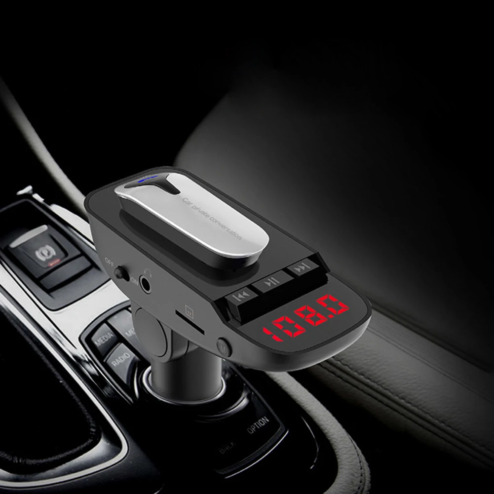 Bluetooth наушники Hands-free для безопасного вождения Dual USB для быстрой зарядки автомобиля MP3 зарядное устройство для мобильного телефона Беспроводная гарнитура ER9