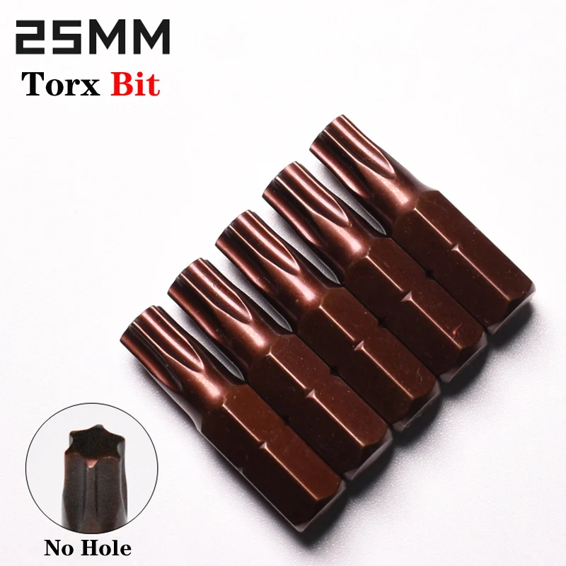 Torx Screwdriver Bit Set S2 Steel 1/4