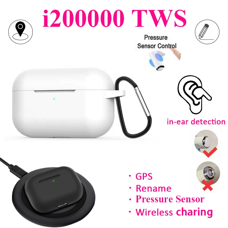 

Original i200000 TWS 1:1 Bluetooth Earphone Wireless Headset Aire 3 Squeeze Sensor Pop-Up 8D Hifi Stereo Earphone PK i100000 TWS